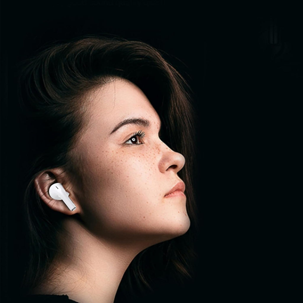 Candytech AirSpace Screen TWS Earbuds with Smart Touch Display, 32dB Hybrid ANC, Quad Mic ENC, Bluetooth 5.4, Transparency & Custom EQ, Type-C Fast Charging, Find My Earbuds (White)