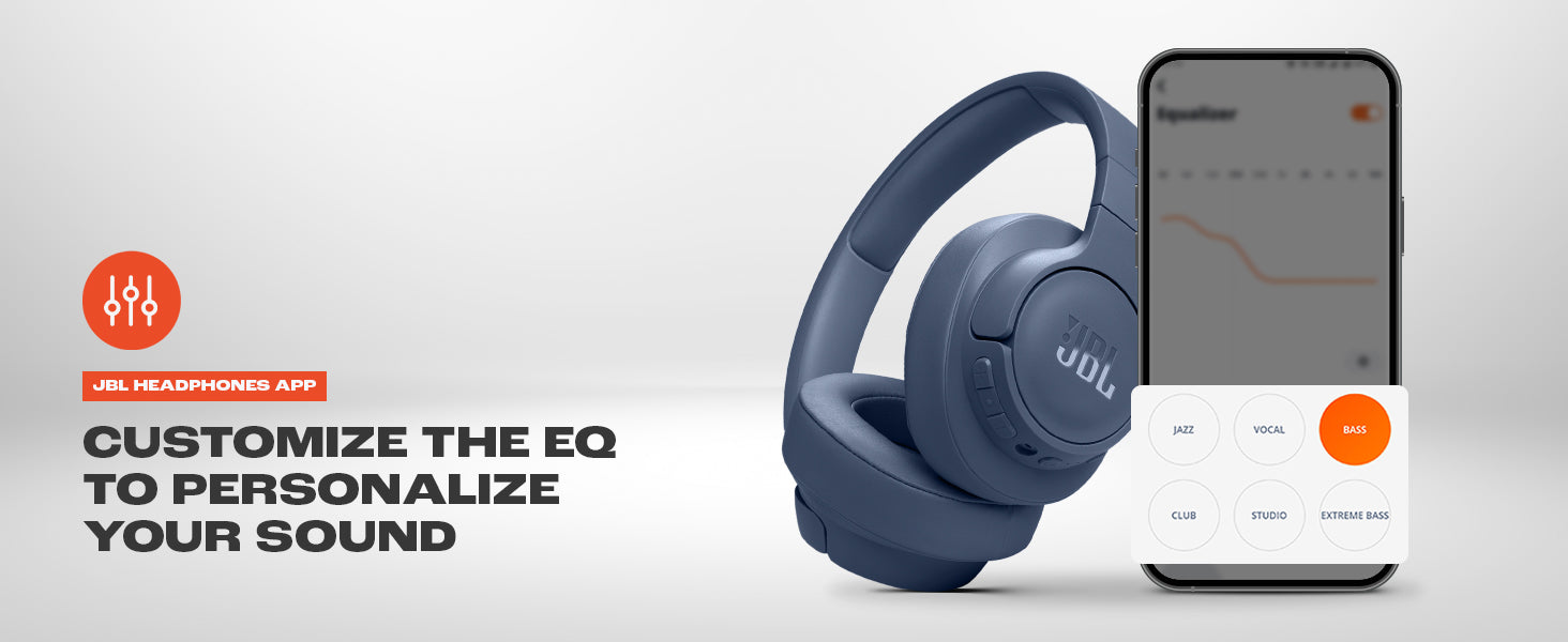 JBL Tune 770NC Wireless Over Ear ANC Headphones with Mic, Upto 70 Hrs Battery, Speed Charge : 5 min Charge Gives up to 3H of Playback, Customized EQ, Google Fast Pair, Dual Pairing, BT 5.3 (Black)